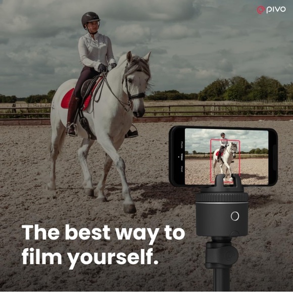 Pivo Pod Silver Auto Tracking Face Body Horse Phone Holder 360° Rotation - Picture 3 of 14